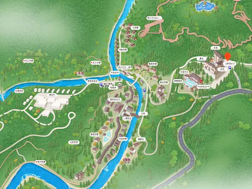 红山结合景区手绘地图智慧导览和720全景技术，可以让景区更加“动”起来，为游客提供更加身临其境的导览体验。